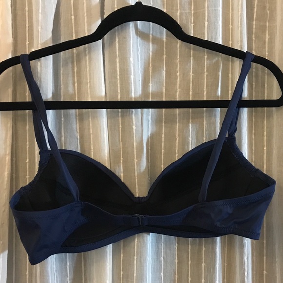 J Crew Navy Blue Bikini Top Medium - Picture 2 of 4